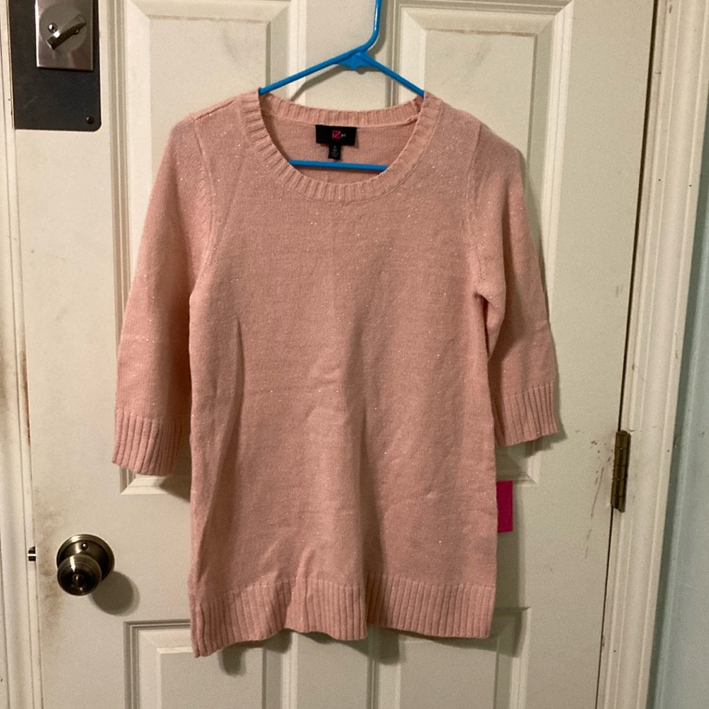Gorgeous New WITH TAG Iz Byer Girl Light Blush Pink Sweater XL 16